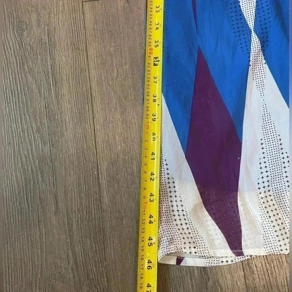 Dee Elly  Blue/Purple Diamond Pattern Maxi Dress-US M - Picture 7 of 8